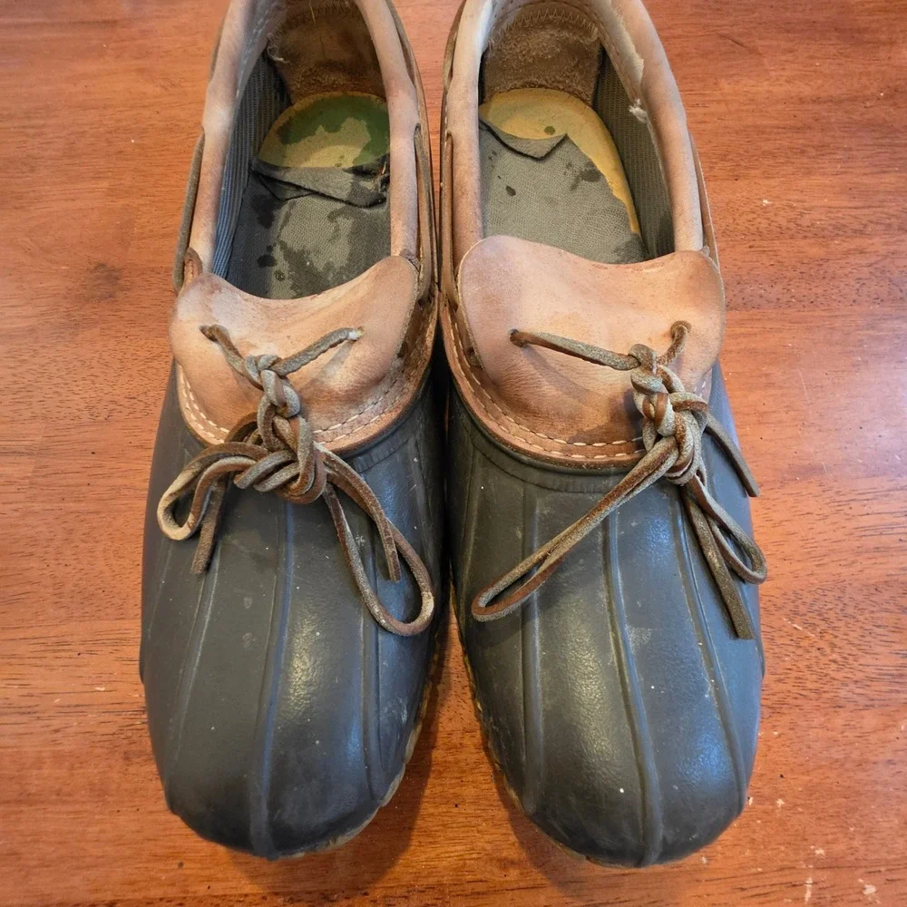 Vintage Bean Boots by LL Bean Rubber Duck Mens 12.5 to 13 Made in Maine USA